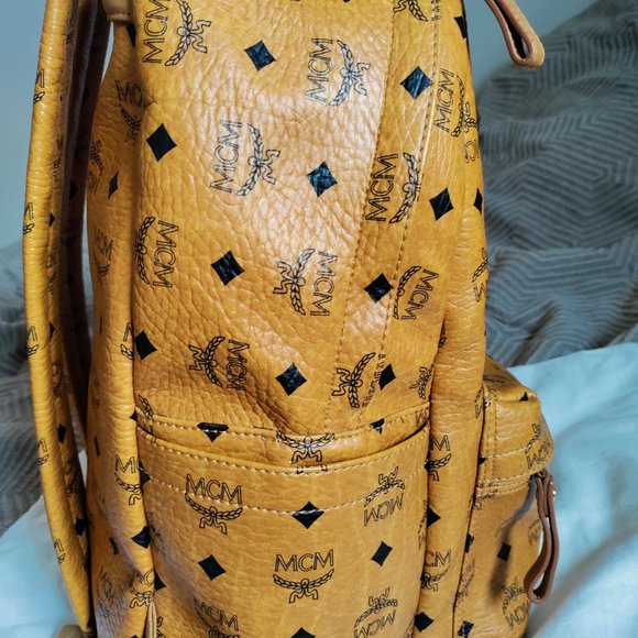 MCM Backpack Cognac w/ Front Studs (Unisex, One Size) main image 8